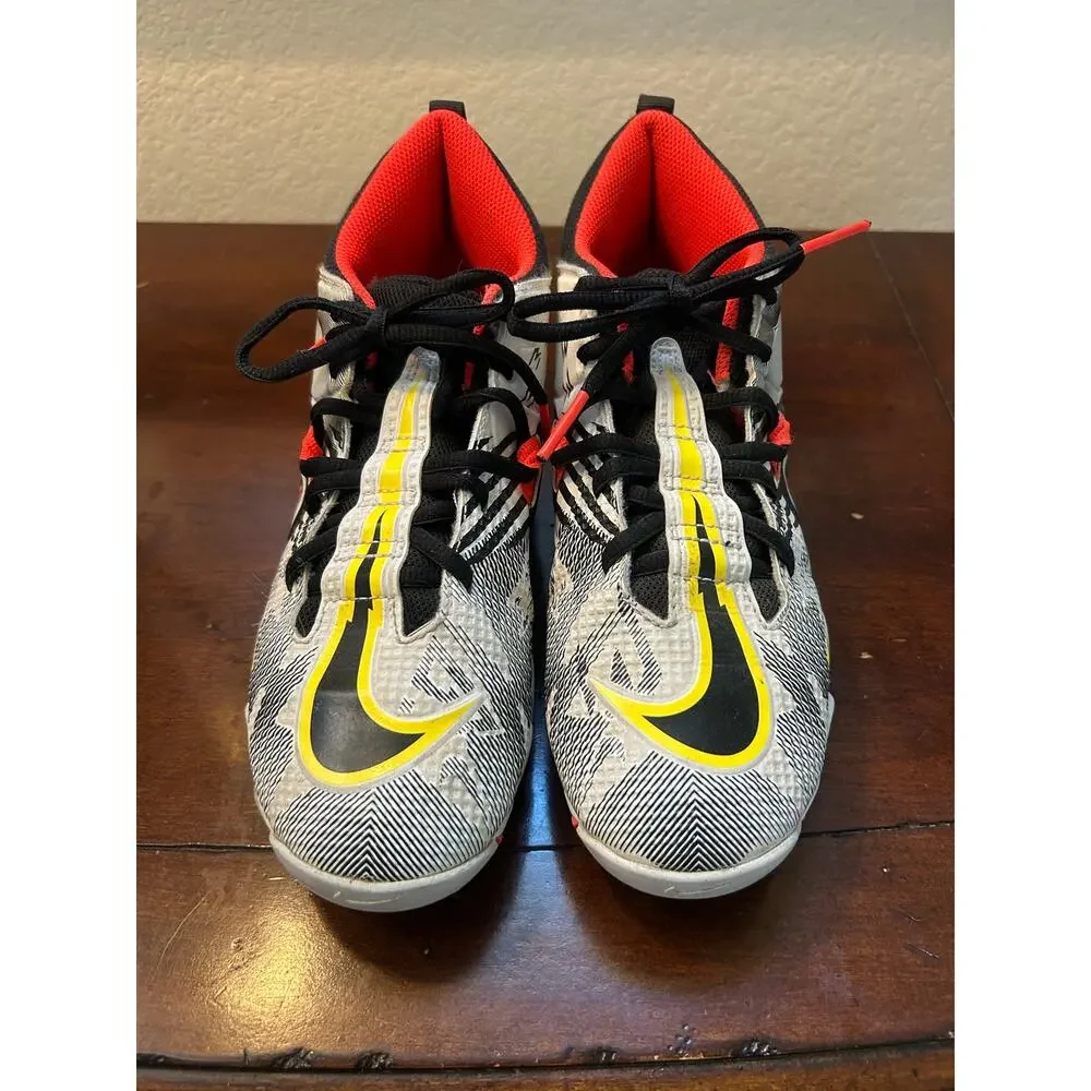 Nike Alpha Menace 3 Shark Russell Wilson Football Cleats Youth 5.5Y White Volt